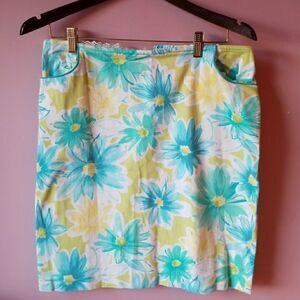 Pierre Cardin Petite Pastel Floral Skirt Size 12 P